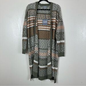 Marled open front Multicolor Patterned Women’s cardigan